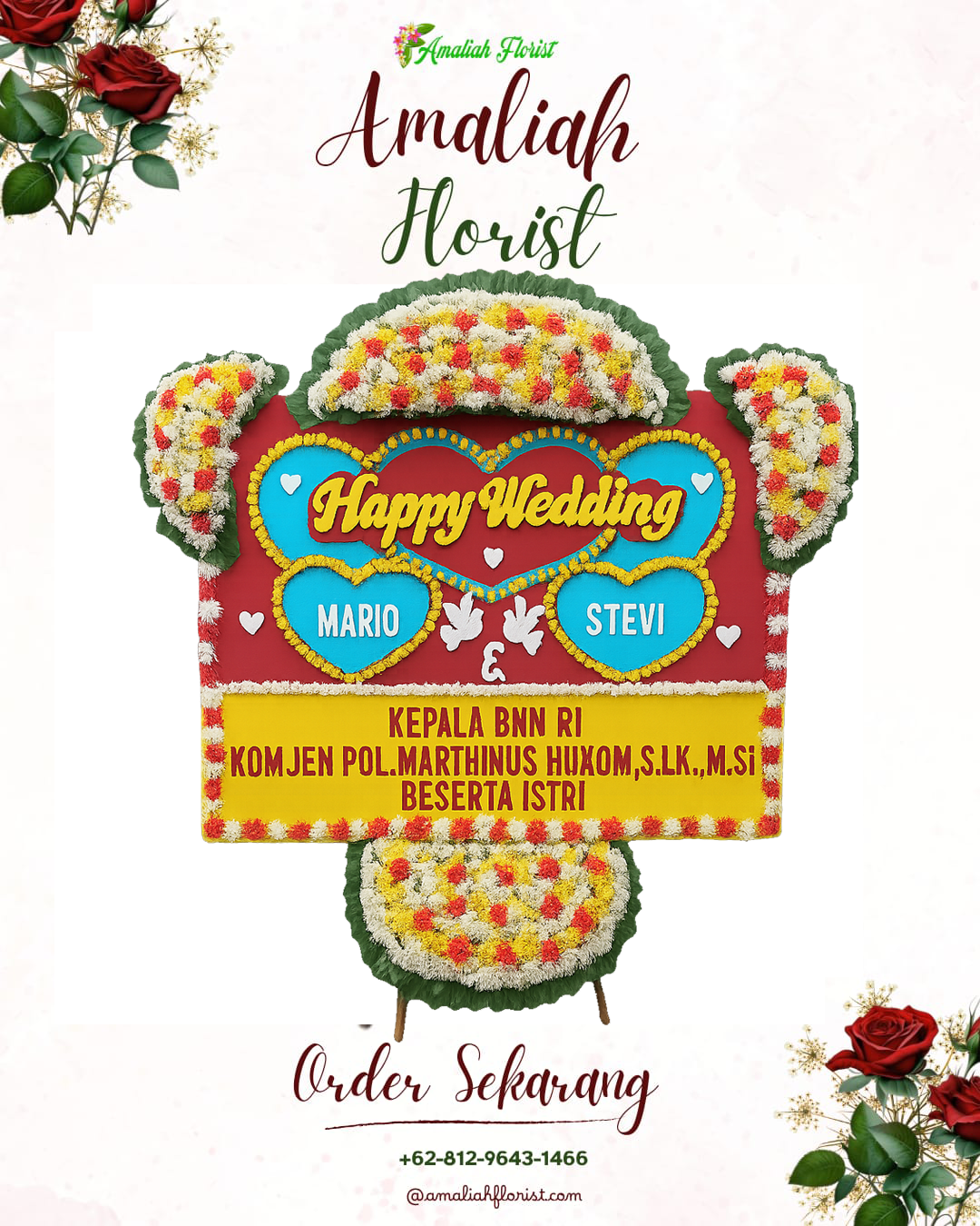 Papan Bunga Pernikahan Jambu